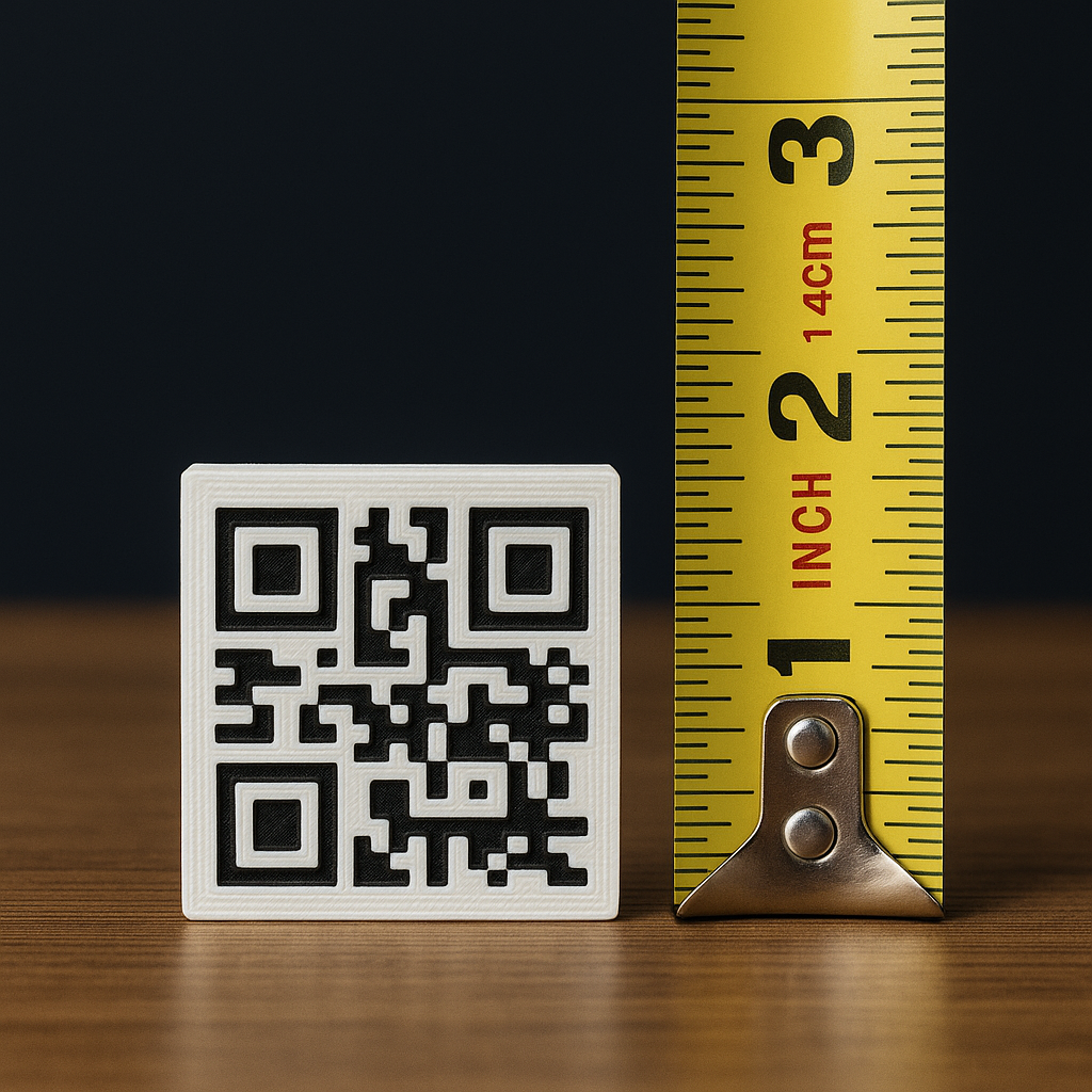 40mm Custom Waffle (3D Printed QR Code)