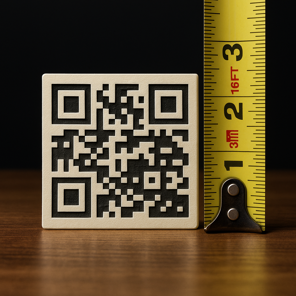 60mm Custom Waffle (3D Printed QR Code)