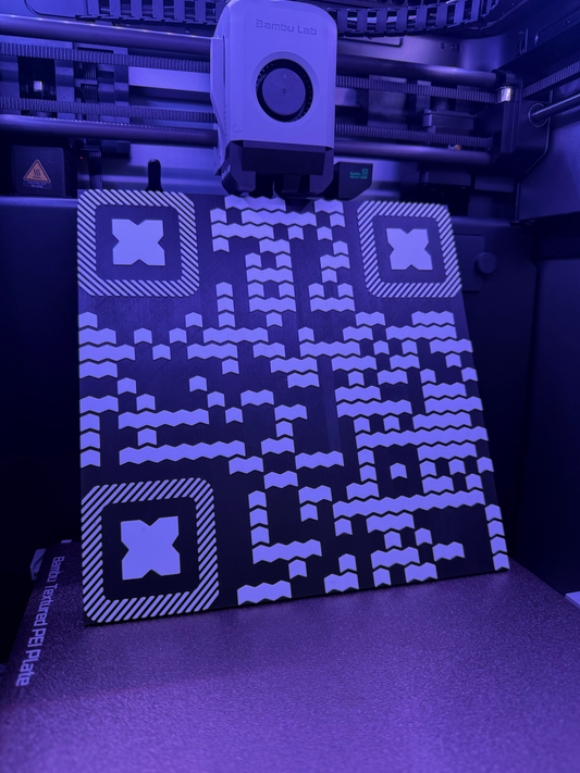 220mm Custom Waffle (3D Printed QR Code)