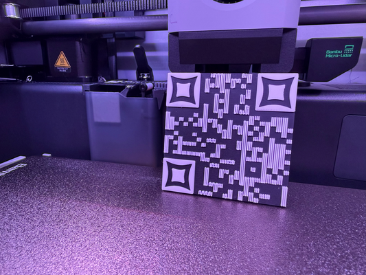 60mm Custom Waffle (3D Printed QR Code)