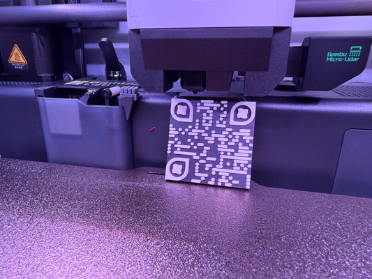40mm Custom Waffle (3D Printed QR Code)