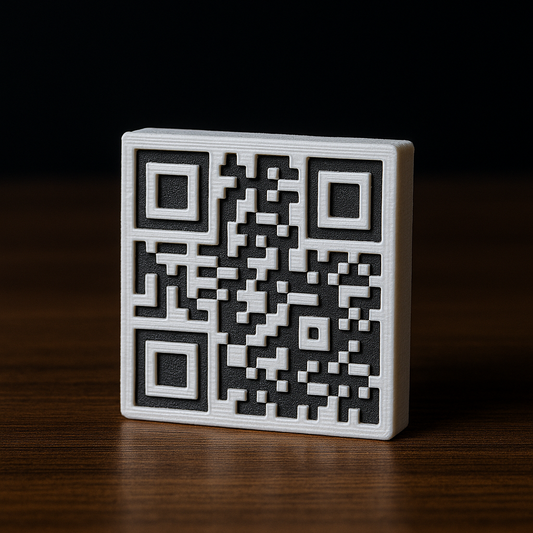 40mm Custom 3D Printed QR Code