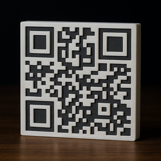 100mm Custom 3D Printed QR Code