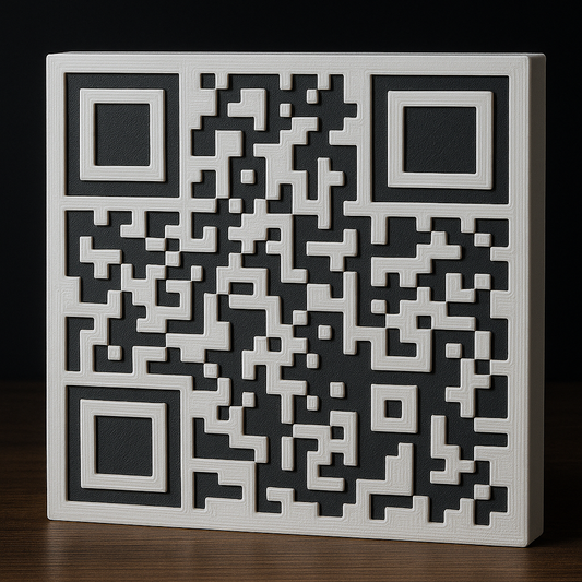 220mm Custom 3D Printed QR Code