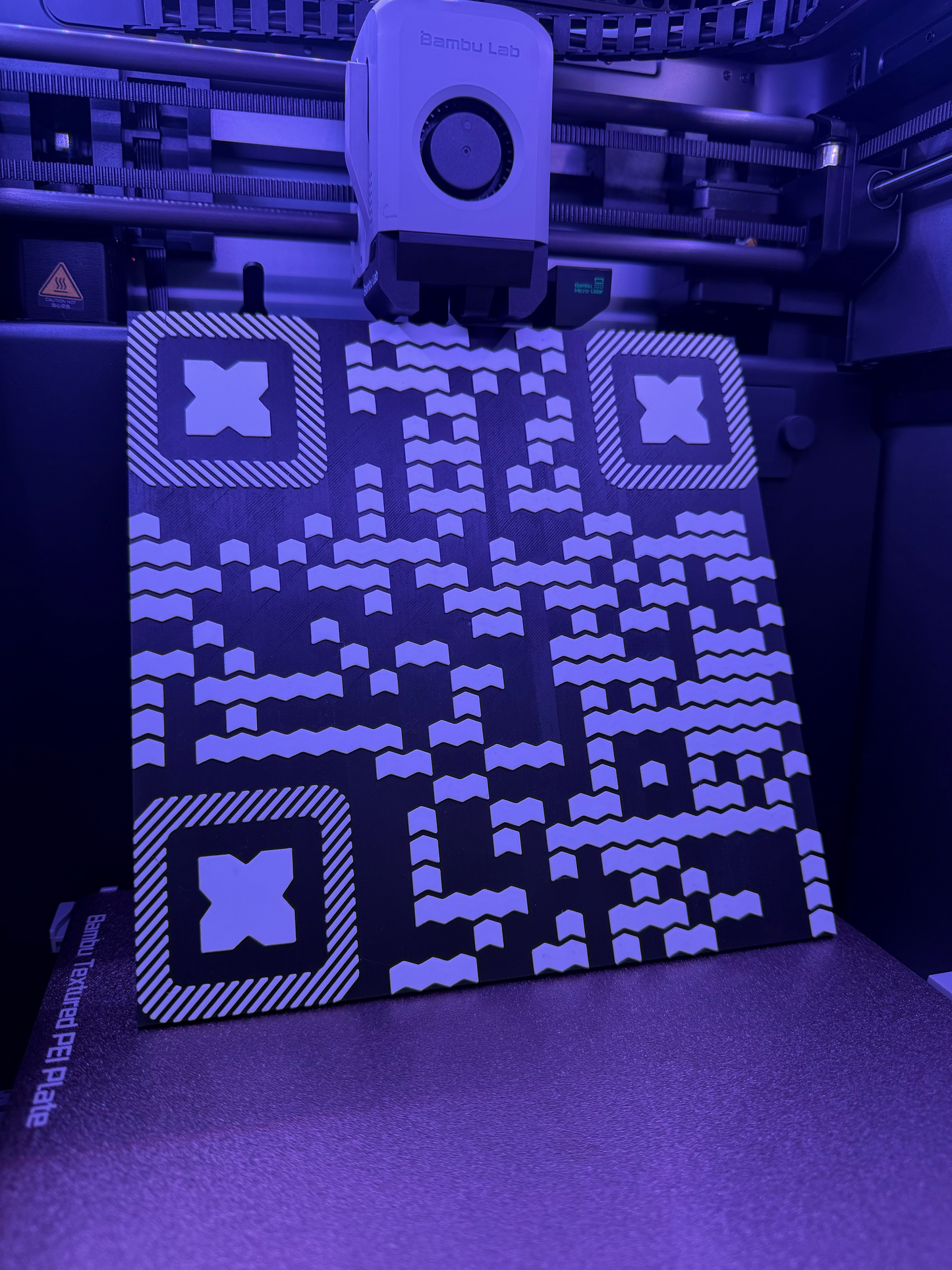 220mm Custom Waffle (3D Printed QR Code)
